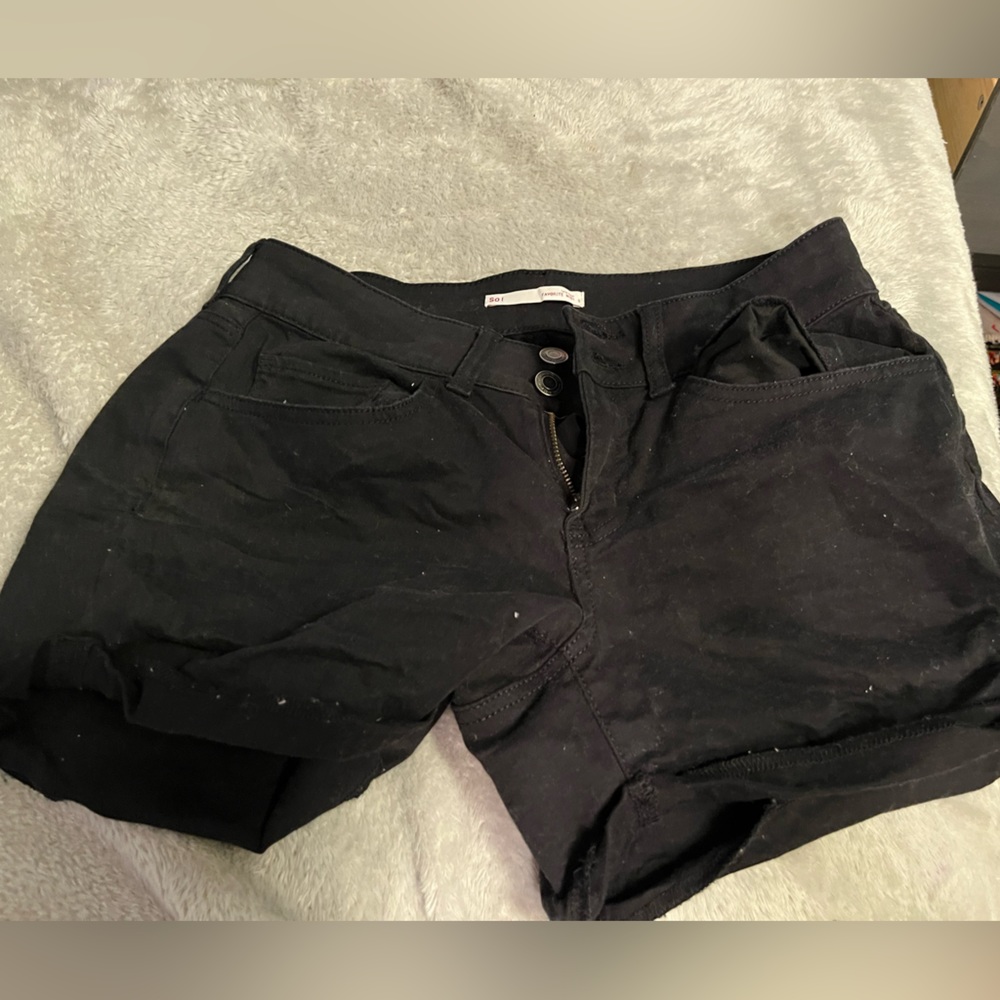Black Jean shorts